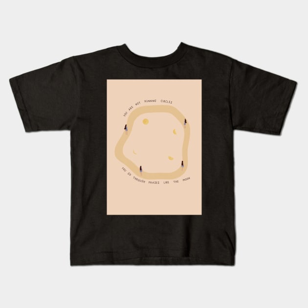 Moon phases Kids T-Shirt by bluesbytuba